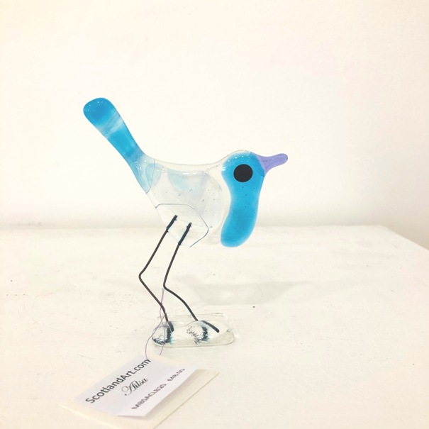 ''Ailsa' - Fused Glass Bird' by artist Moira Buchanan